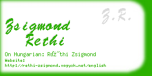 zsigmond rethi business card